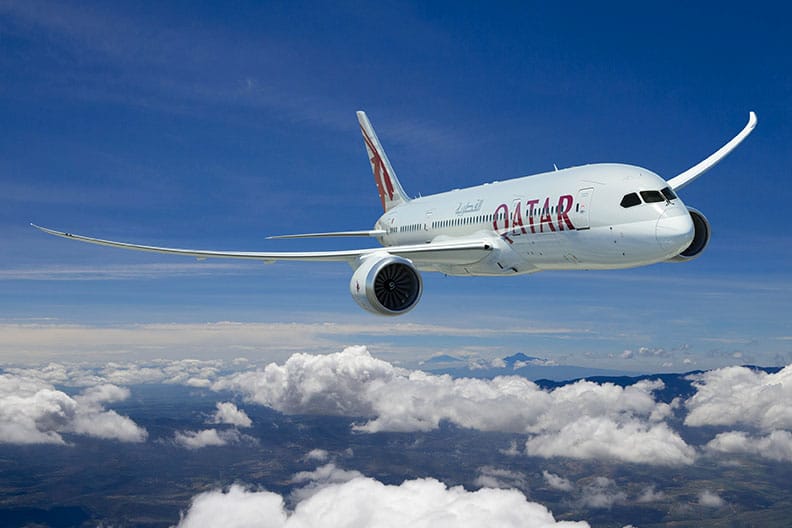 Low Impact Qatar Airways 787 Aircraft